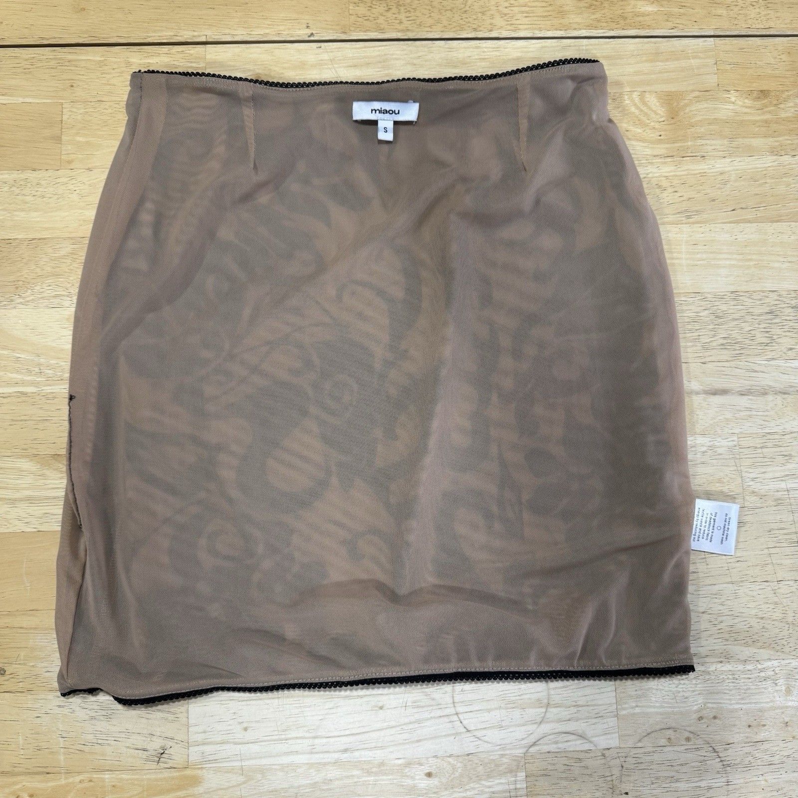 Miaou Mona Mesh Mini Skirt Nude Black Printed Club Festival Tattoo Tribal Small — image 6 of 8